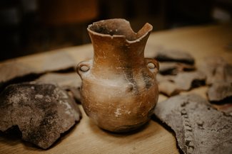 Pottery in a museum